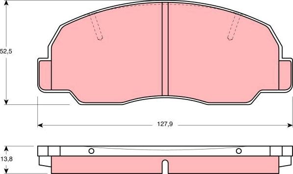 TRW GDB980 - Тормозные колодки, дисковые, комплект www.autospares.lv