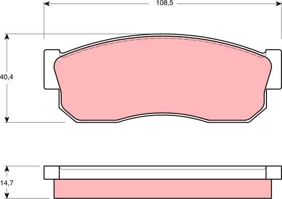 TRW GDB988 - Brake Pad Set, disc brake www.autospares.lv