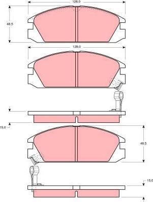 TRW GDB925 - Тормозные колодки, дисковые, комплект www.autospares.lv