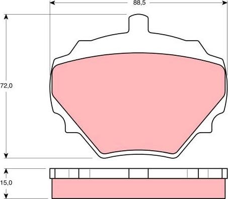 TRW GDB974 - Тормозные колодки, дисковые, комплект www.autospares.lv