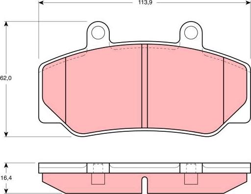 TRW GDB970 - Тормозные колодки, дисковые, комплект www.autospares.lv