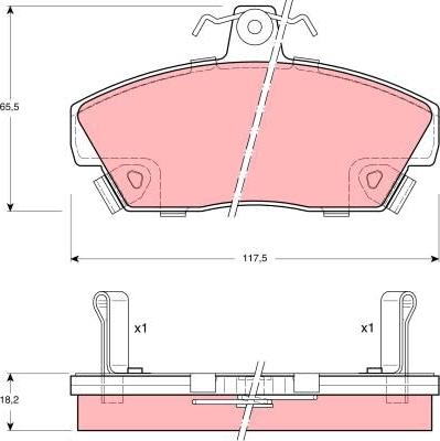 TRW GDB497 - Brake Pad Set, disc brake www.autospares.lv