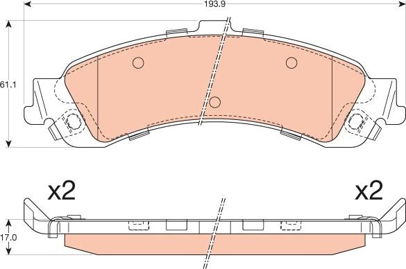 TRW GDB4454 - Bremžu uzliku kompl., Disku bremzes www.autospares.lv