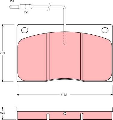 TRW GDB443 - Bremžu uzliku kompl., Disku bremzes www.autospares.lv