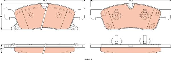 TRW GDB4604 - Bremžu uzliku kompl., Disku bremzes autospares.lv