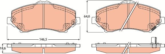 TRW GDB4605 - Bremžu uzliku kompl., Disku bremzes www.autospares.lv