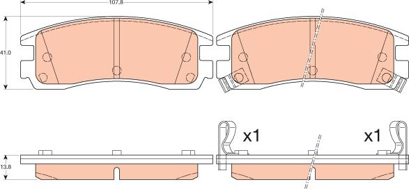 TRW GDB4098 - Bremžu uzliku kompl., Disku bremzes www.autospares.lv