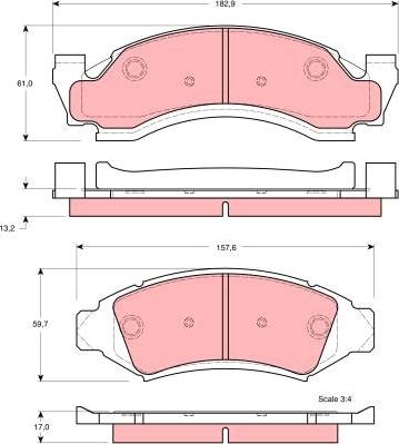 TRW GDB4049 - Bremžu uzliku kompl., Disku bremzes www.autospares.lv