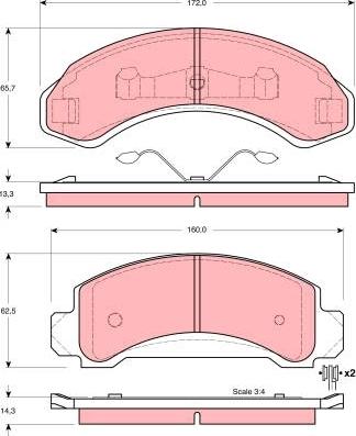 TRW GDB4004 - Brake Pad Set, disc brake www.autospares.lv