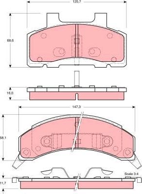 TRW GDB4005 - Bremžu uzliku kompl., Disku bremzes www.autospares.lv