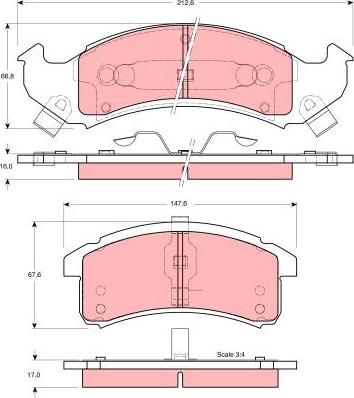 TRW GDB4000 - Bremžu uzliku kompl., Disku bremzes www.autospares.lv