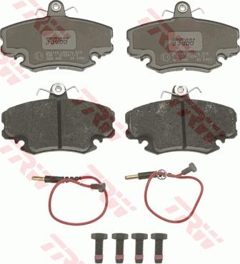 TRW GDB400 - Тормозные колодки, дисковые, комплект www.autospares.lv