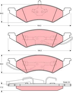 TRW GDB4011 - Bremžu uzliku kompl., Disku bremzes www.autospares.lv