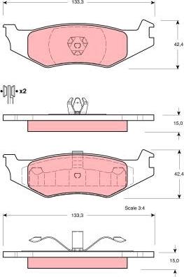 TRW GDB4012 - Bremžu uzliku kompl., Disku bremzes www.autospares.lv