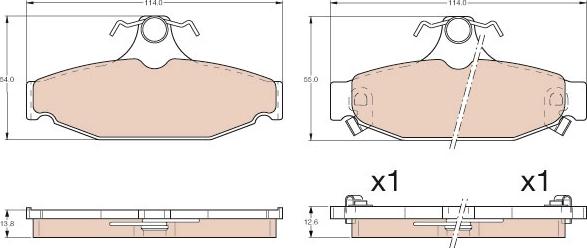 TRW GDB4089 - Тормозные колодки, дисковые, комплект www.autospares.lv