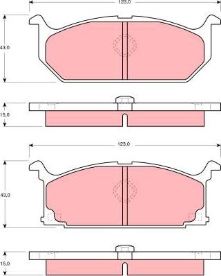 TRW GDB4087 - Bremžu uzliku kompl., Disku bremzes www.autospares.lv