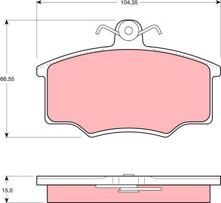 TRW GDB403 - Тормозные колодки, дисковые, комплект www.autospares.lv