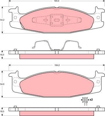 TRW GDB4024 - Bremžu uzliku kompl., Disku bremzes www.autospares.lv