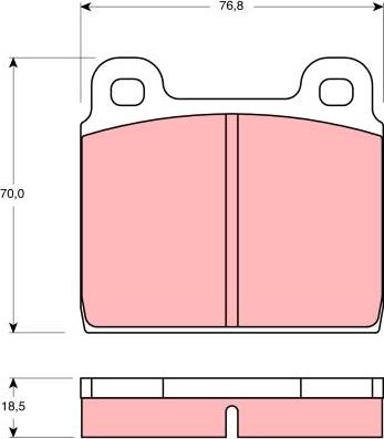 TRW GDB407 - Bremžu uzliku kompl., Disku bremzes www.autospares.lv