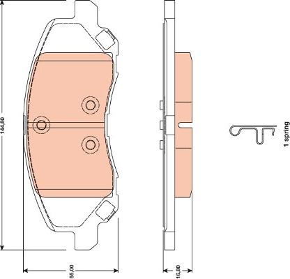 TRW GDB4141 - Тормозные колодки, дисковые, комплект www.autospares.lv