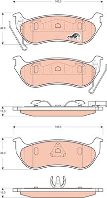 TRW GDB4139 - Тормозные колодки, дисковые, комплект www.autospares.lv