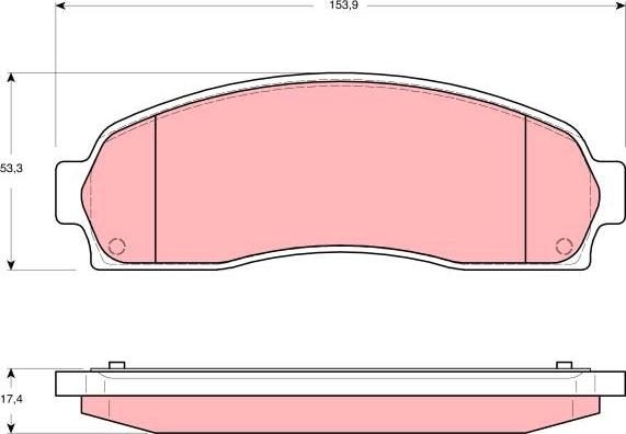 TRW GDB4131 - Тормозные колодки, дисковые, комплект www.autospares.lv