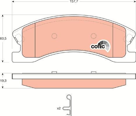 TRW GDB4133AT - Bremžu uzliku kompl., Disku bremzes www.autospares.lv