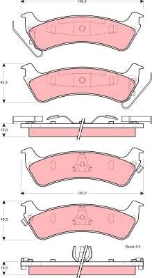 TRW GDB4124 - Bremžu uzliku kompl., Disku bremzes www.autospares.lv