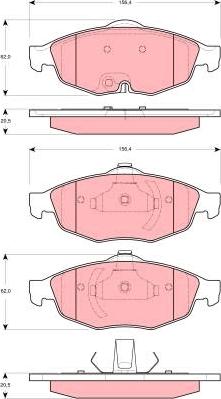 TRW GDB4125 - Bremžu uzliku kompl., Disku bremzes www.autospares.lv