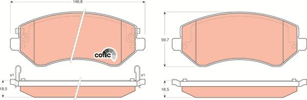 TRW GDB4126 - Bremžu uzliku kompl., Disku bremzes www.autospares.lv