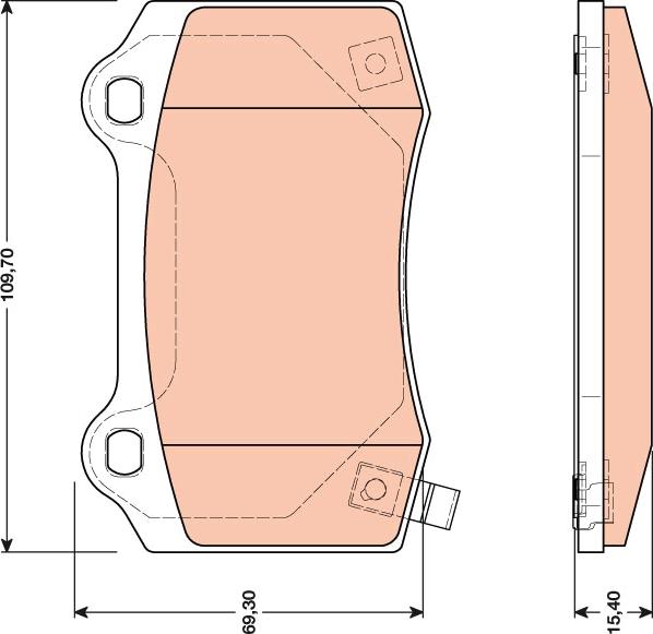 TRW GDB4171 - Тормозные колодки, дисковые, комплект www.autospares.lv