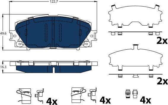 TRW GDB4173BTE - Bremžu uzliku kompl., Disku bremzes autospares.lv