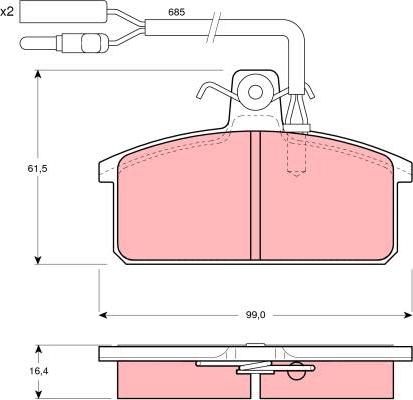 TRW GDB417 - Bremžu uzliku kompl., Disku bremzes autospares.lv