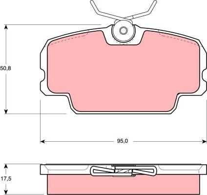 TRW GDB434 - Brake Pad Set, disc brake www.autospares.lv