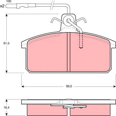 TRW GDB422 - Bremžu uzliku kompl., Disku bremzes autospares.lv