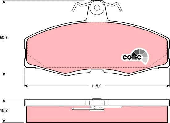 TRW GDB473 - Brake Pad Set, disc brake www.autospares.lv