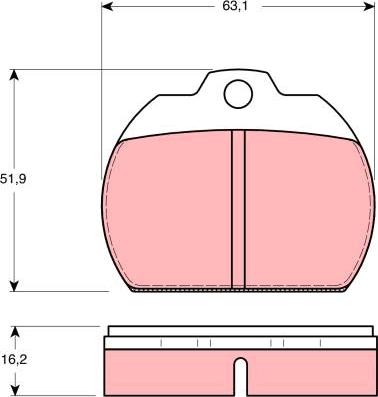 TRW GDB591 - Bremžu uzliku kompl., Disku bremzes www.autospares.lv