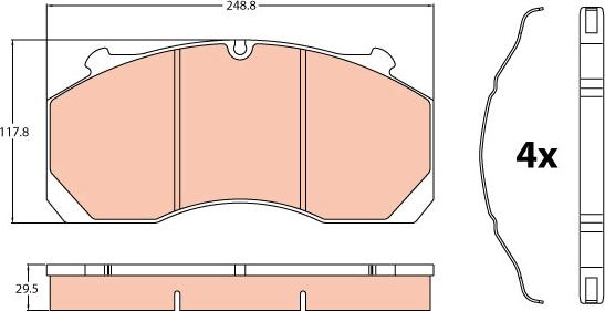 TRW GDB5099 - Bremžu uzliku kompl., Disku bremzes www.autospares.lv