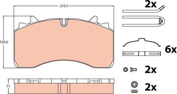 TRW GDB5094 - Bremžu uzliku kompl., Disku bremzes www.autospares.lv