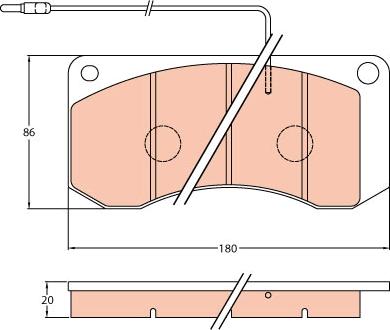 TRW GDB5051 - Brake Pad Set, disc brake www.autospares.lv