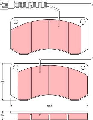 TRW GDB5052 - Bremžu uzliku kompl., Disku bremzes www.autospares.lv