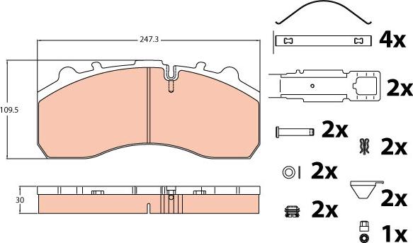 TRW GDB5067 - Bremžu uzliku kompl., Disku bremzes www.autospares.lv