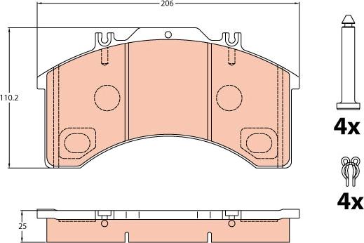 TRW GDB5022 - Bremžu uzliku kompl., Disku bremzes www.autospares.lv