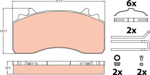 TRW GDB5114 - Bremžu uzliku kompl., Disku bremzes www.autospares.lv