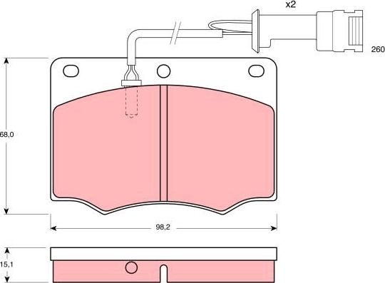 TRW GDB691 - Bremžu uzliku kompl., Disku bremzes www.autospares.lv