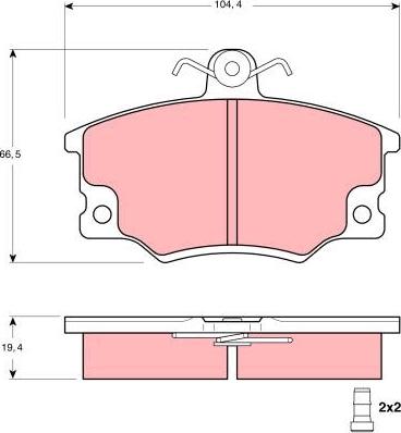 TRW GDB698 - Bremžu uzliku kompl., Disku bremzes www.autospares.lv