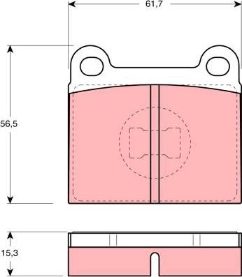 TRW GDB648 - Тормозные колодки, дисковые, комплект www.autospares.lv