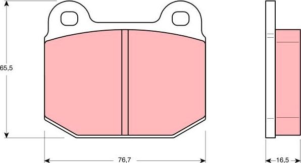 TRW GDB611 - Brake Pad Set, disc brake www.autospares.lv