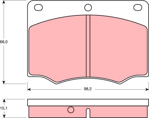 TRW GDB674 - Bremžu uzliku kompl., Disku bremzes www.autospares.lv