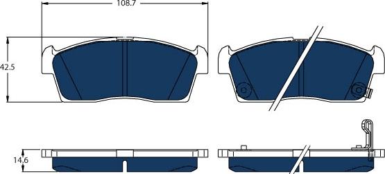 TRW GDB1940BTE - Тормозные колодки, дисковые, комплект www.autospares.lv